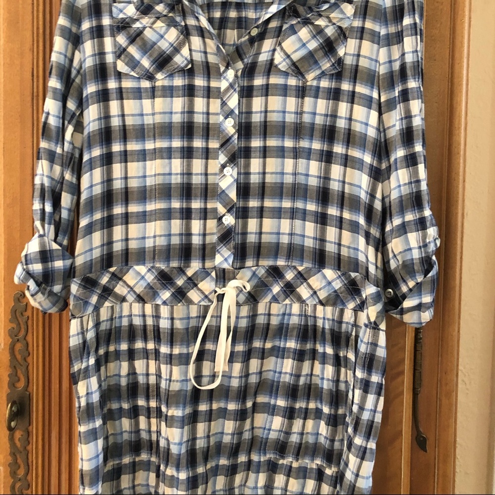 Blue Plaid Size 10 Juicy Couture Drop Waist Dress - Picture 3 of 6
